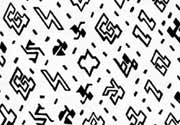 马王堆汉墓出土的几何纹绒圈锦纹样线描图