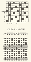 五枚纬缎纹（5/3）组织图