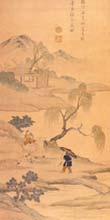 顾绣《杏花村》